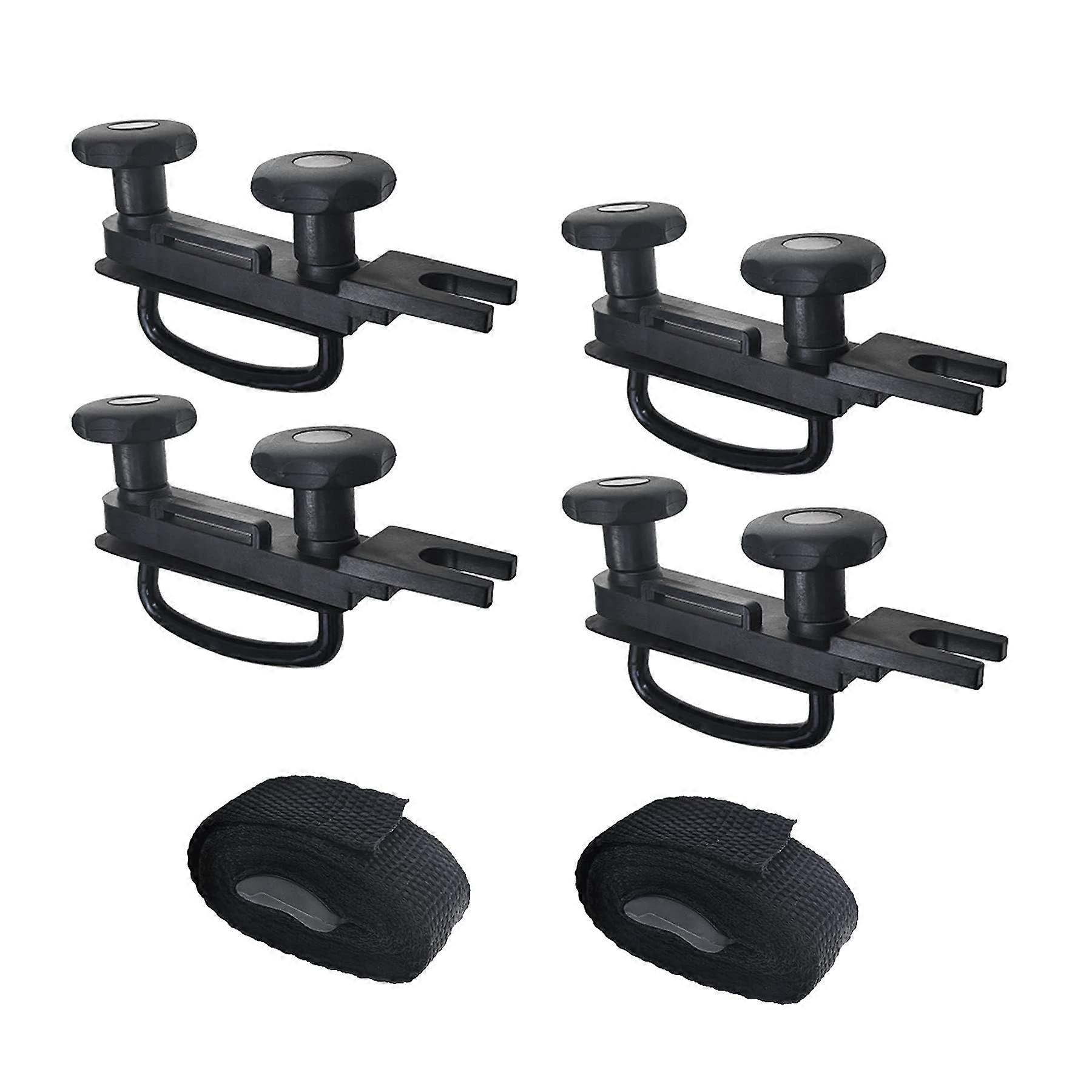 Universal Roof Box UBolt Clamps Cargo Carrier Roof Rack Bracket Kit Compatible with Vans and SUVs, Durable Steel Construction