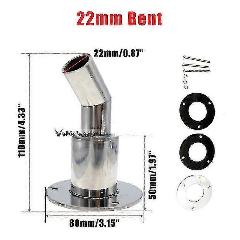 22/24mm الفولاذ المقاوم للصدأ من خلال بدن العادم الجلد المناسب أنبوب الأنابيب المقبس الأجهزة جزء من سخان الديزل الهواء لشاحنة بحرية قارب