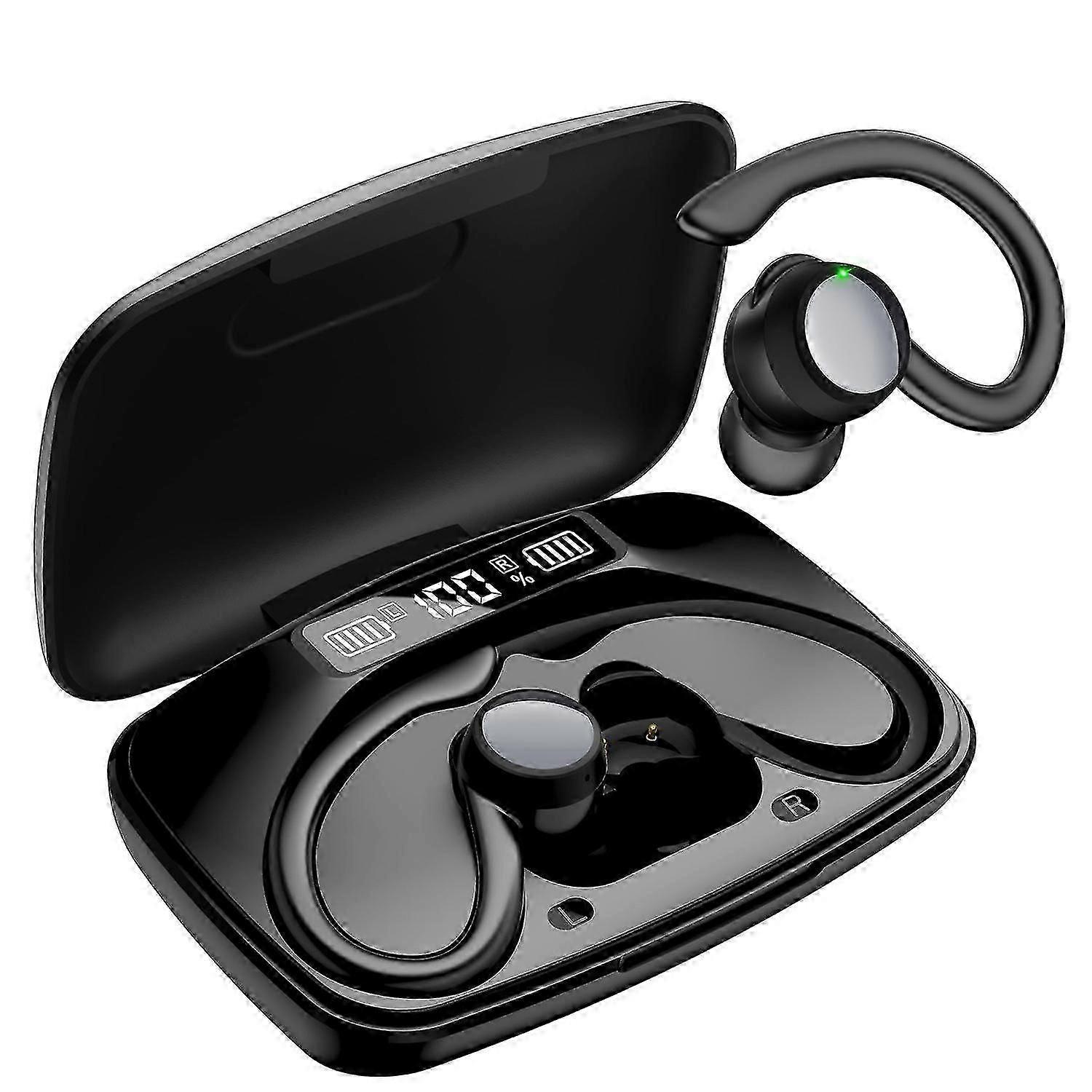 T82 Wireless Bluetooth Headset TWS Ear-hook Sports Waterproof Bluetooth Headset Black