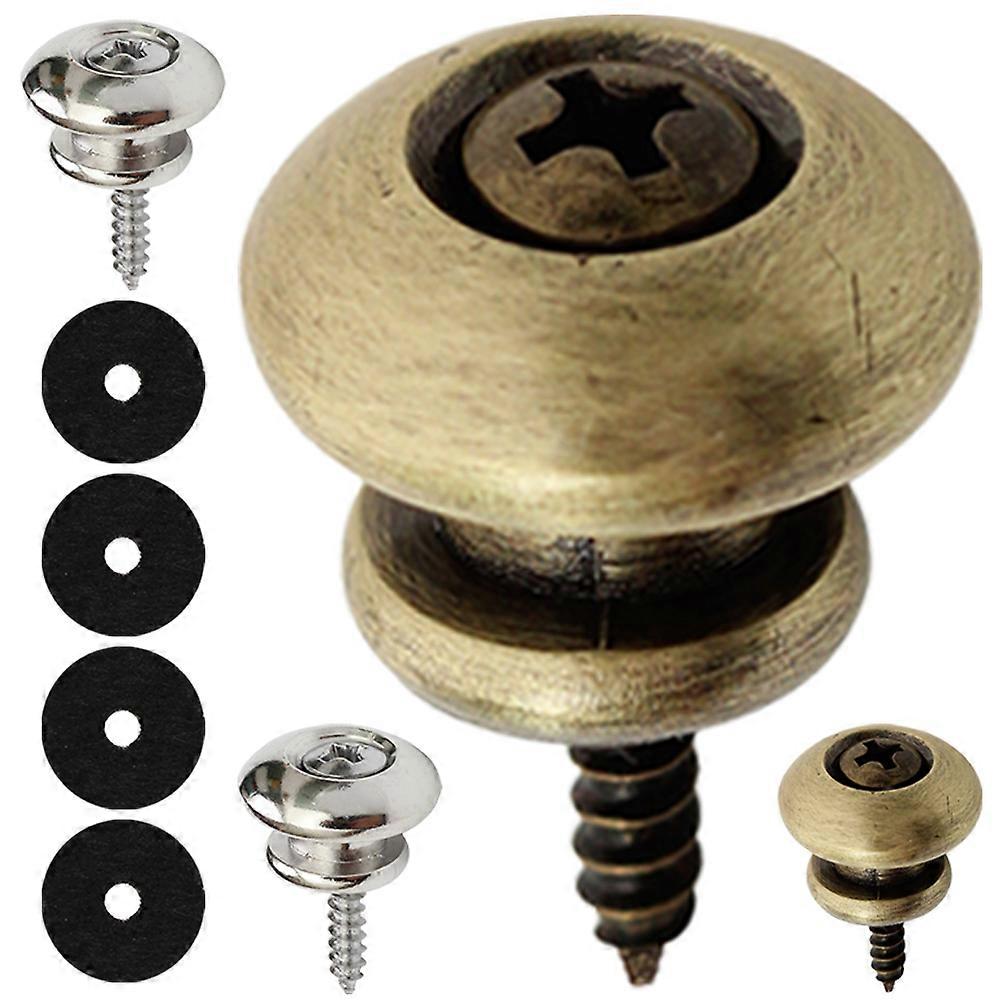 4pcs Guitar Strap Lock Buttons Quick Release Pins for Acoustic, Electric & Bass Guitars Durable, Resistant Material with Smooth Surface Design
