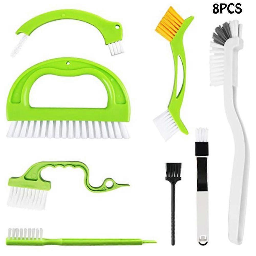 8pcs Grout Brush Tile Brush Kit With Ergonomic Handle Design For Wall Tiles Rails Window Frames