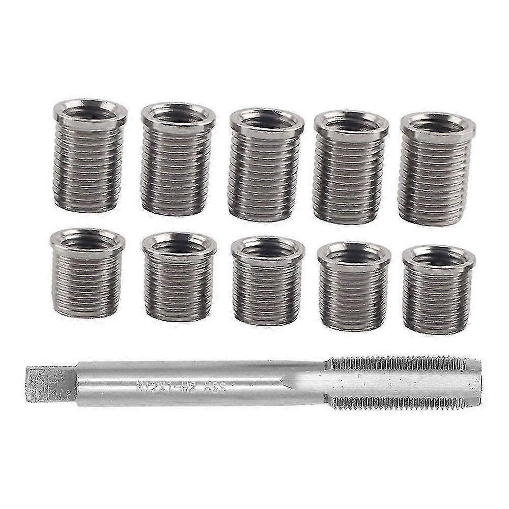 Spark Plug Thread Repair Tool M10x1.0 Bolt + M12x1.0 Tap Auto Accessories Hardware Kit