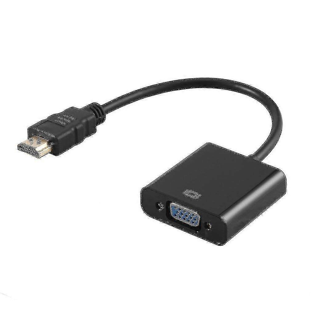 HDMI to VGA Converter Adapter 1080p, Male-Female Video Cable for PC Laptop Monitor - Black