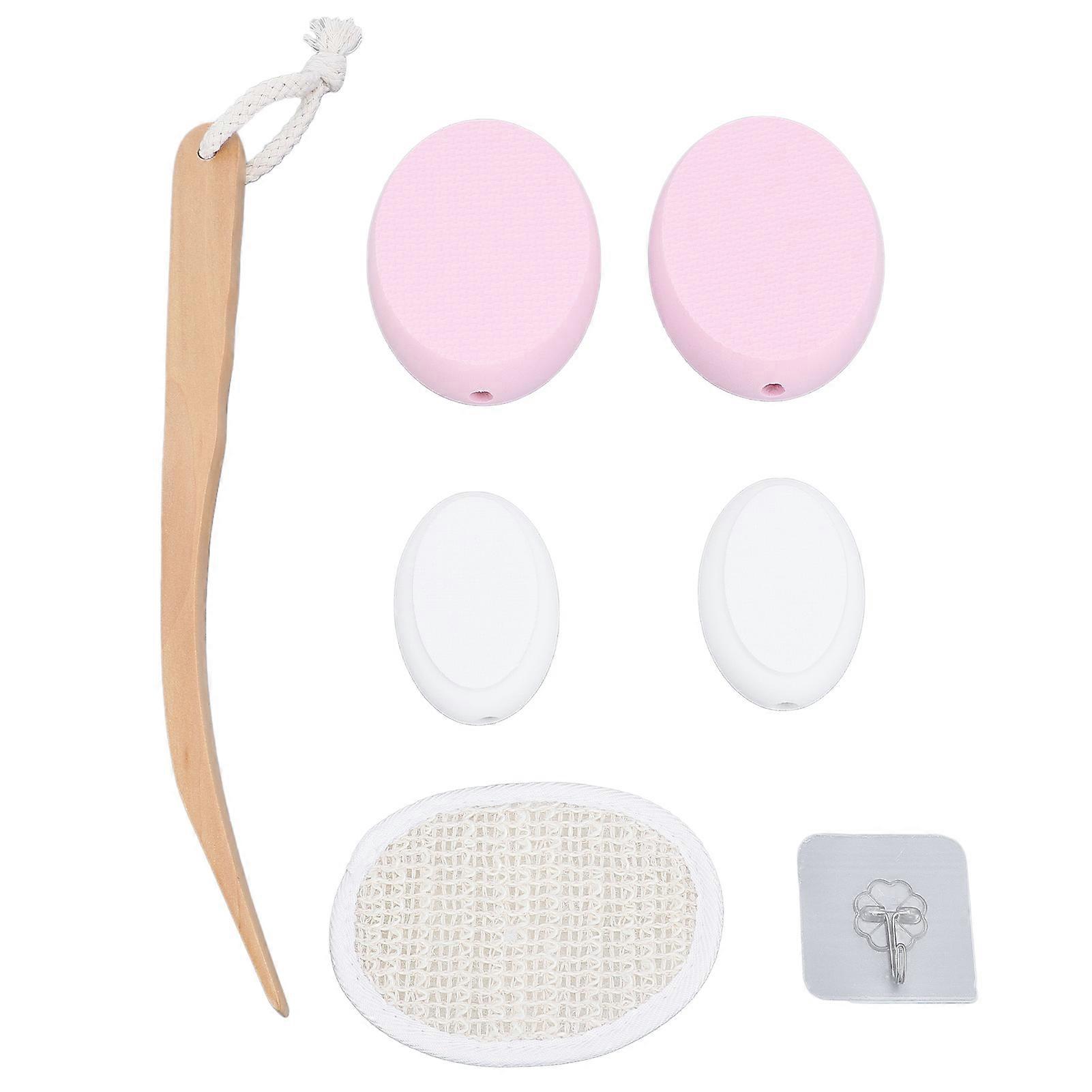 Long Handle Lotion Applicator with 4 Replaceable Pads for Back