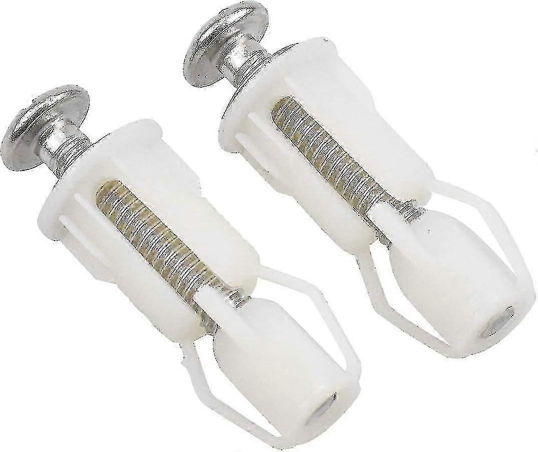 2 Pack Toilet Seat Hinge Screws & Nuts - Replacement Hardware for Toilet Lid Fixing