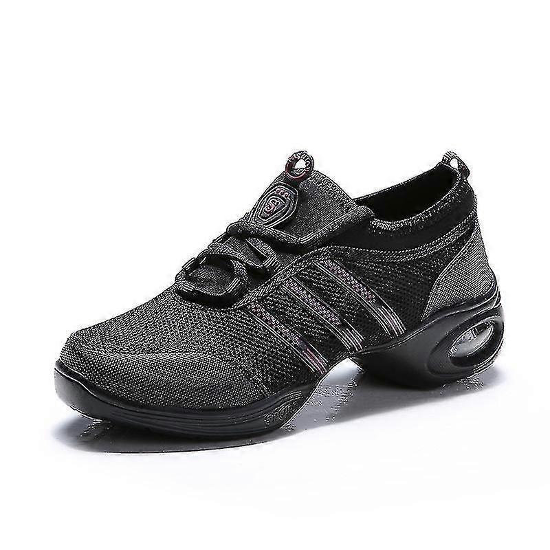 Zapatillas de baile para mujeres con suela dividida zapatos de jazz para niños adultos con cordones de práctica