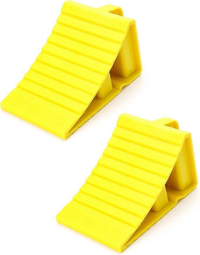 Pieces Plastic Wheel Chocks, Trailer Chocks, Suitable for Caravan Trailers, Yellow