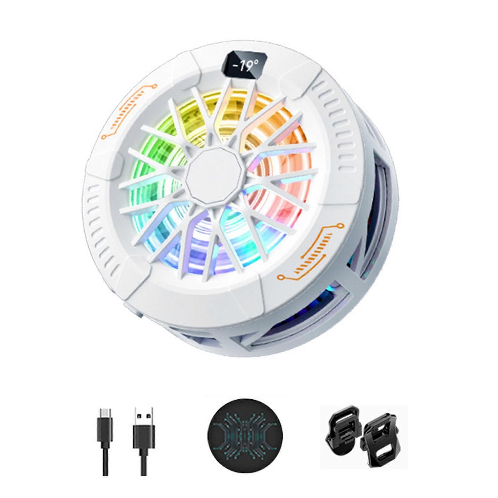 Digital Display Phone Radiator with Clip Semiconductor Cooling Fan 3 Gear Adjustable Magnetic Cellphone Cooling Heatsink
