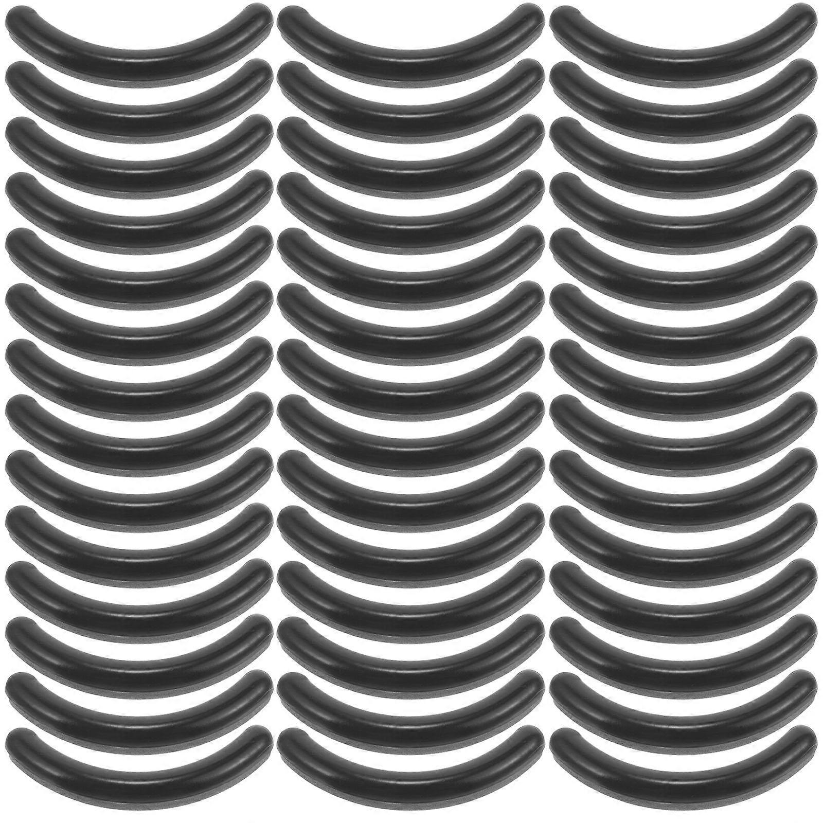 50pcs Black Eyelash Curler Refill Pads Replacement Silicone Cushions Soft Smooth Texture Easy To Replace Safe For Mascara Eyeliner Use