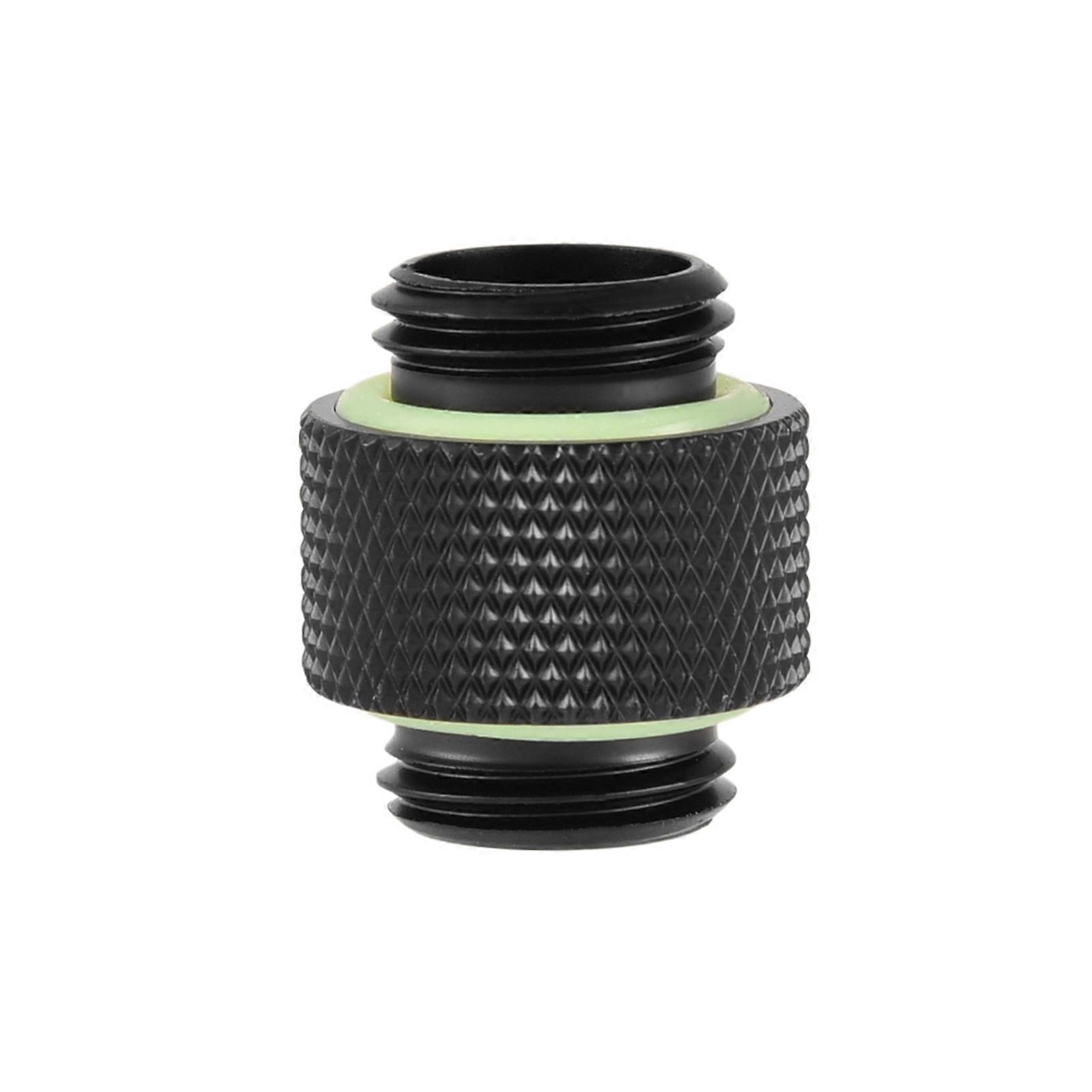 2Pcs G1/4 Threaded Adapter Connectors for Computer Water Cooling System, Black and Long