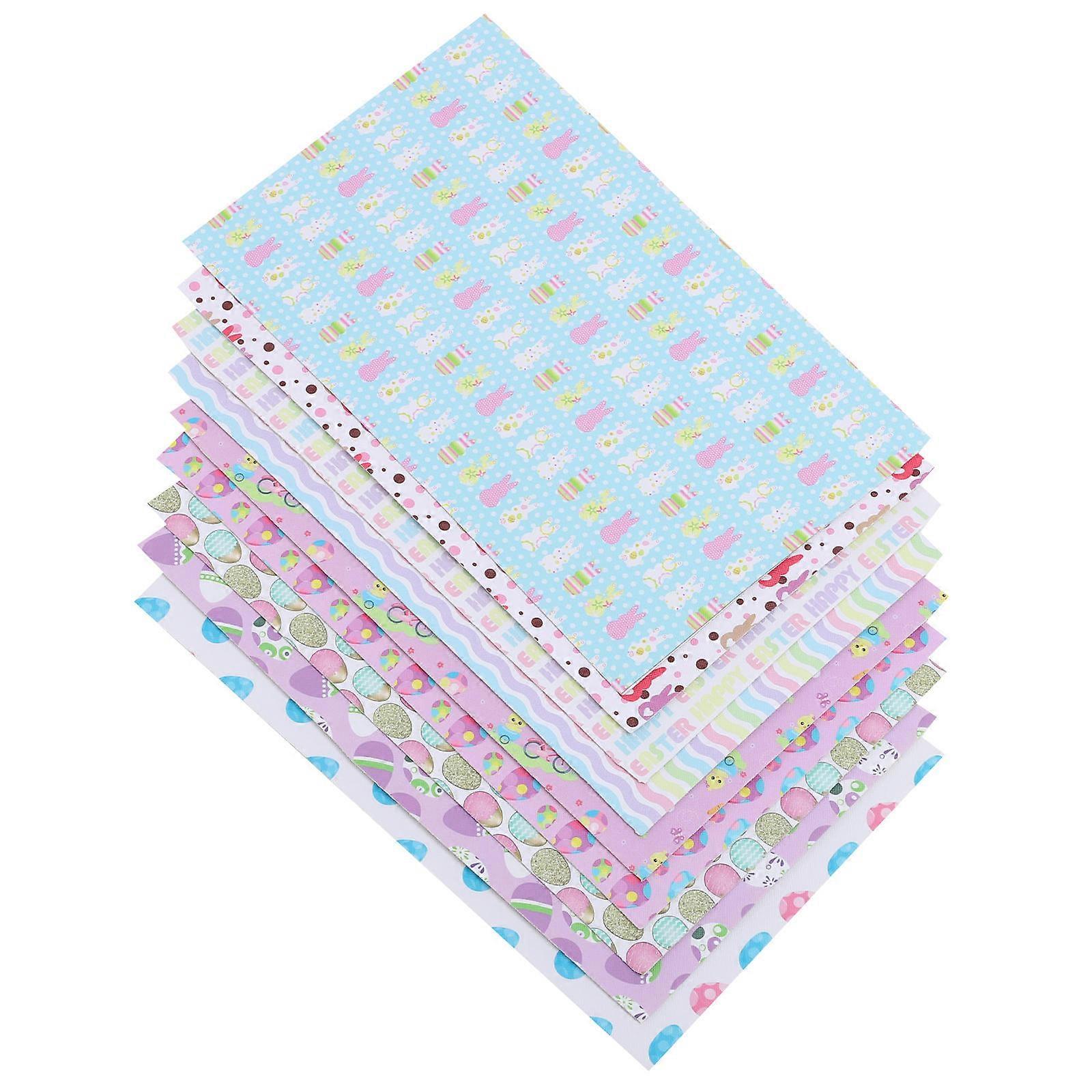 Leather Diy Sheets Assorted Color Easter Theme Leather Sheets For Craft Making 0.1X20X33CM 9 Sheets