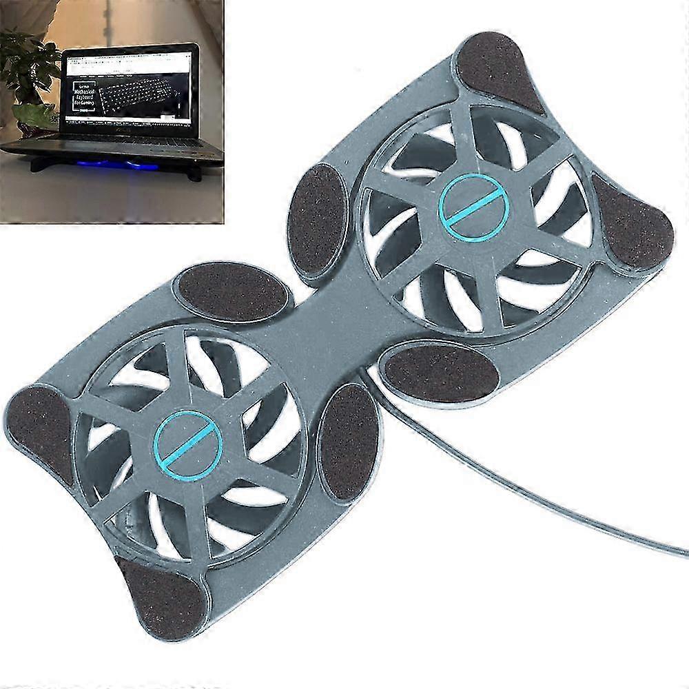 Efficient Fan Cooler For Laptop With Foldable Design And Non Slip Surface