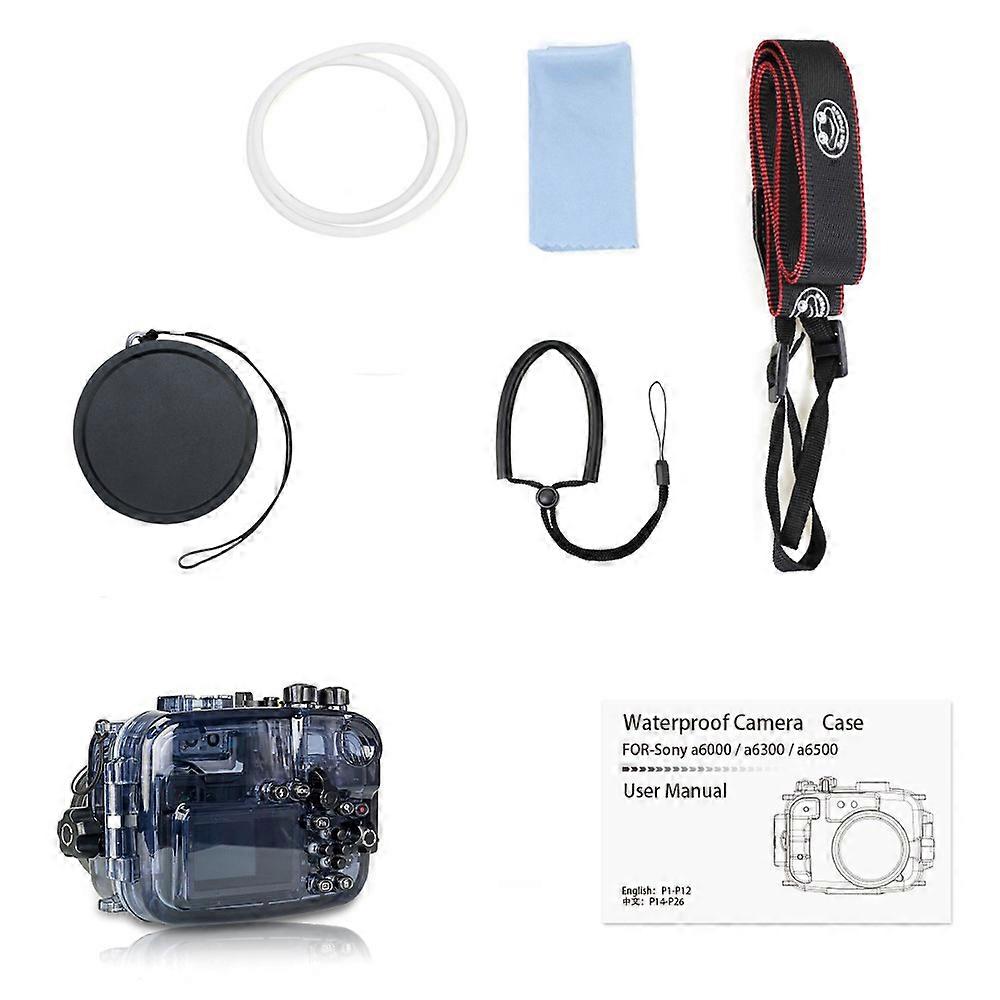 Sea frogs Waterproof Camera Housing Diving Case Protective Shell Underwater 60m/195ft Compatible with Sony A6000/A6300/A6500
