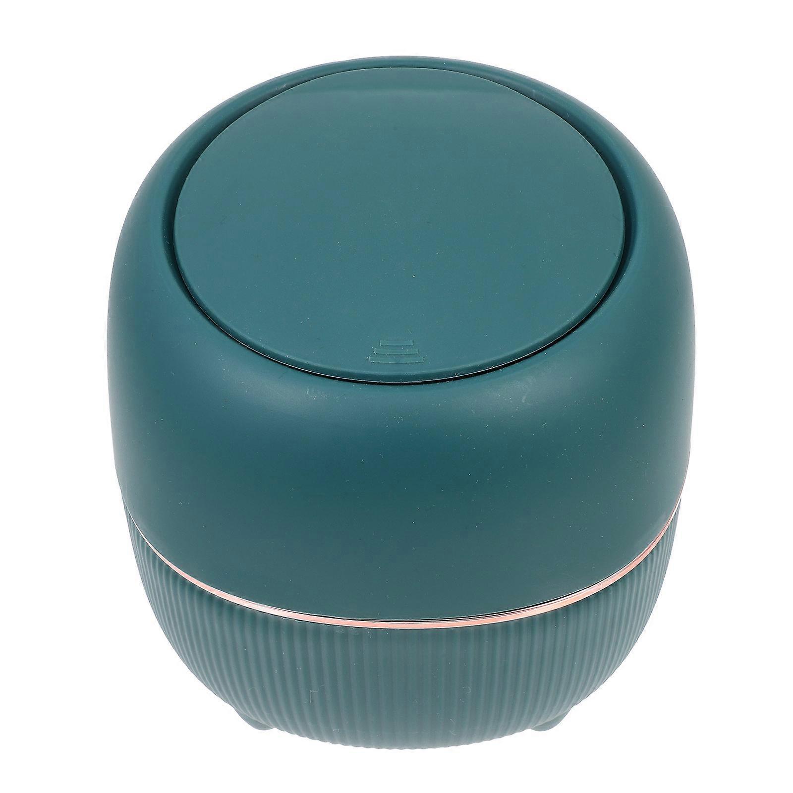 Press-Type Trash Can Creative Tabletop Waste Receptacle Mini Size Convenient Use PP Material 1Pack