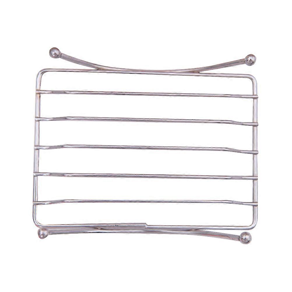 Metal Soap Dish Sliver Stainless Steel Soap Box Rectangular Simple Design For Bathroom And Kitchen 1Set