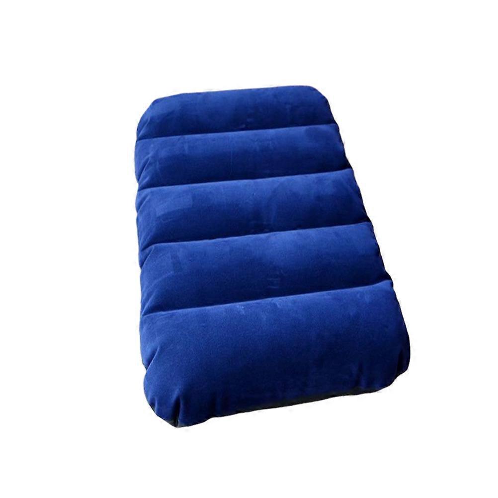 Backrest Cushion Inflatable Blue Portable Nap Pillow For Lunch Break 43X28X9cm Ergonomic Cervical 1Set