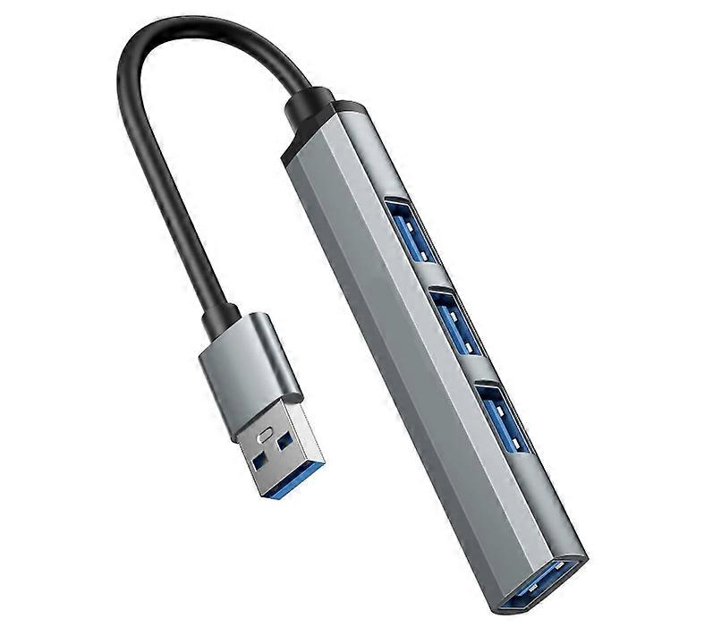 USB Hub,USB Hubs Ultra Slim USB Data Hub with 3 USB 2.0, 1 USB 3.0 Portable USB Splitter, Gray