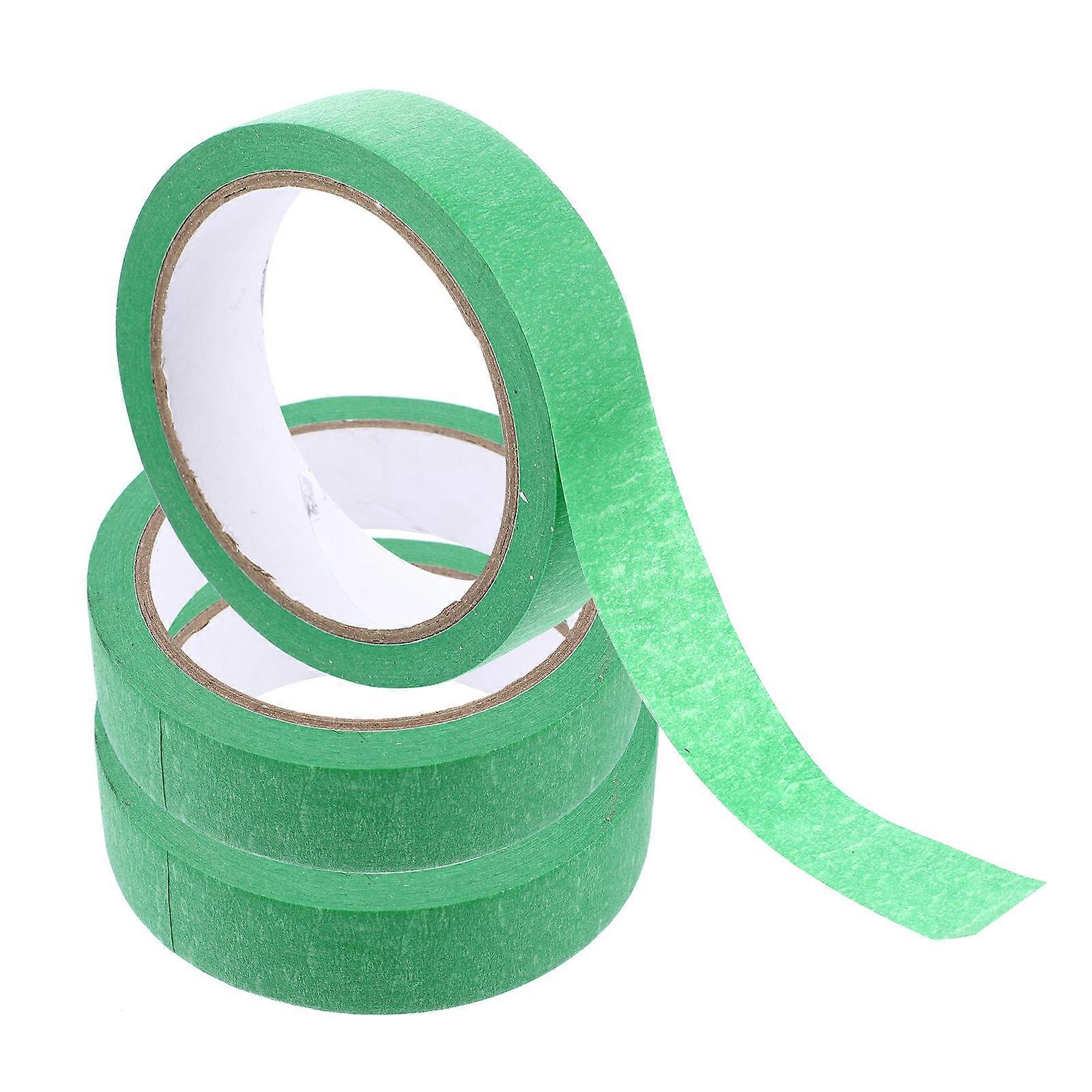 Green PP Masking Tape for Painting Use Easy to Peel No Residue 3pcs Pack