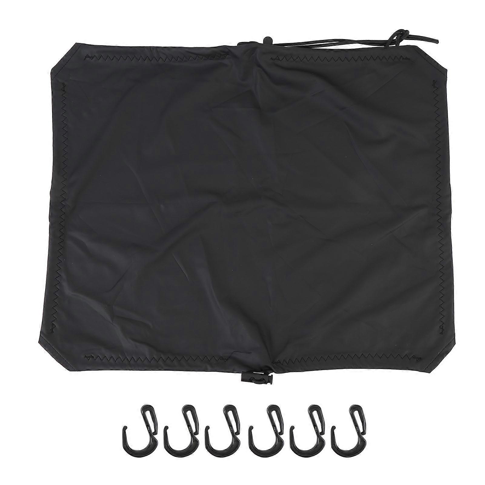 Black Elastic Motorcycle Rear Rack Cover Heavy Duty ATV Snowmobile Luggage Protector Size M