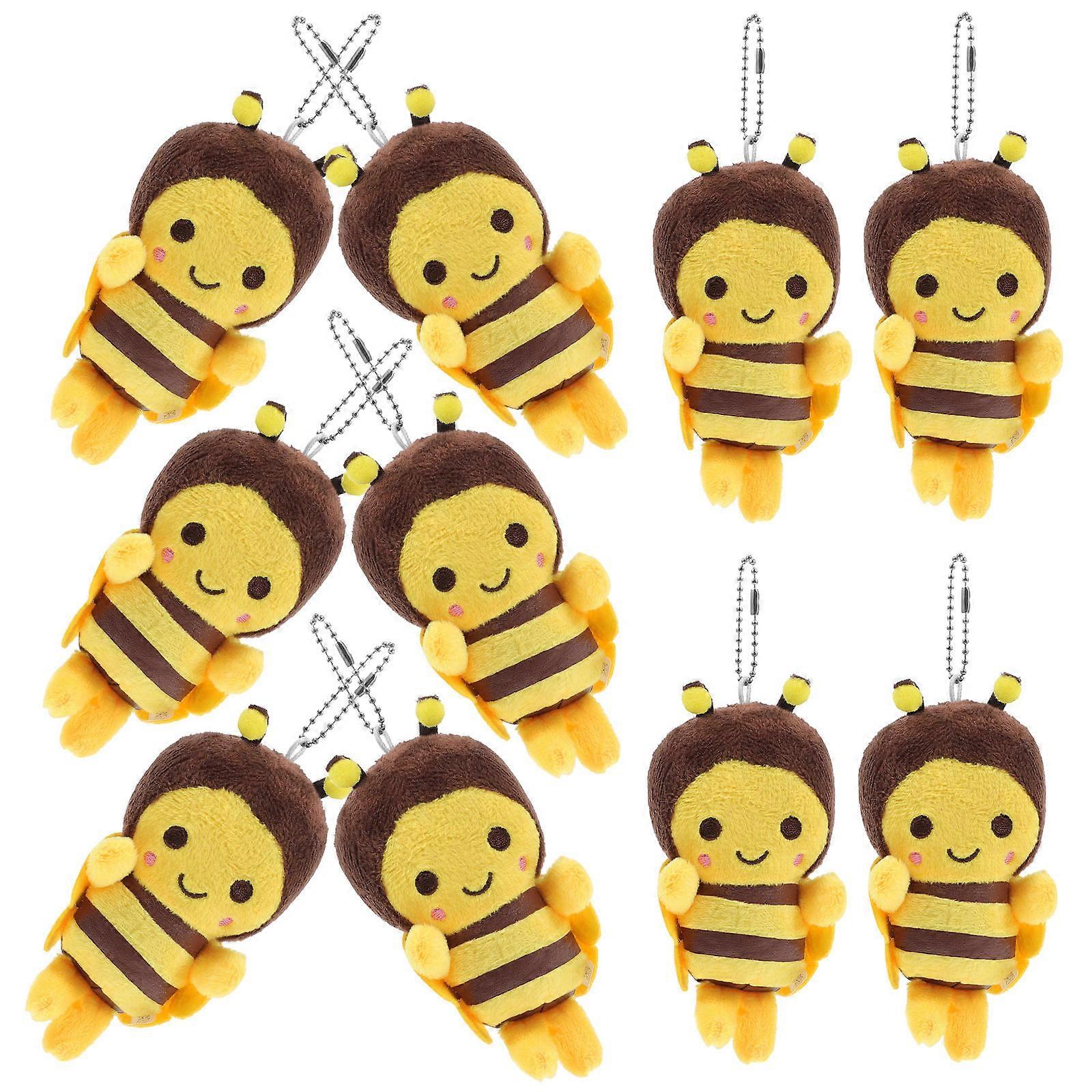 Soft Plush Bee Keychains – Adorable Hanging Decor for Keys, Backpacks, and Bags – Lightweight & Cute Animal Charms for Friends and Family