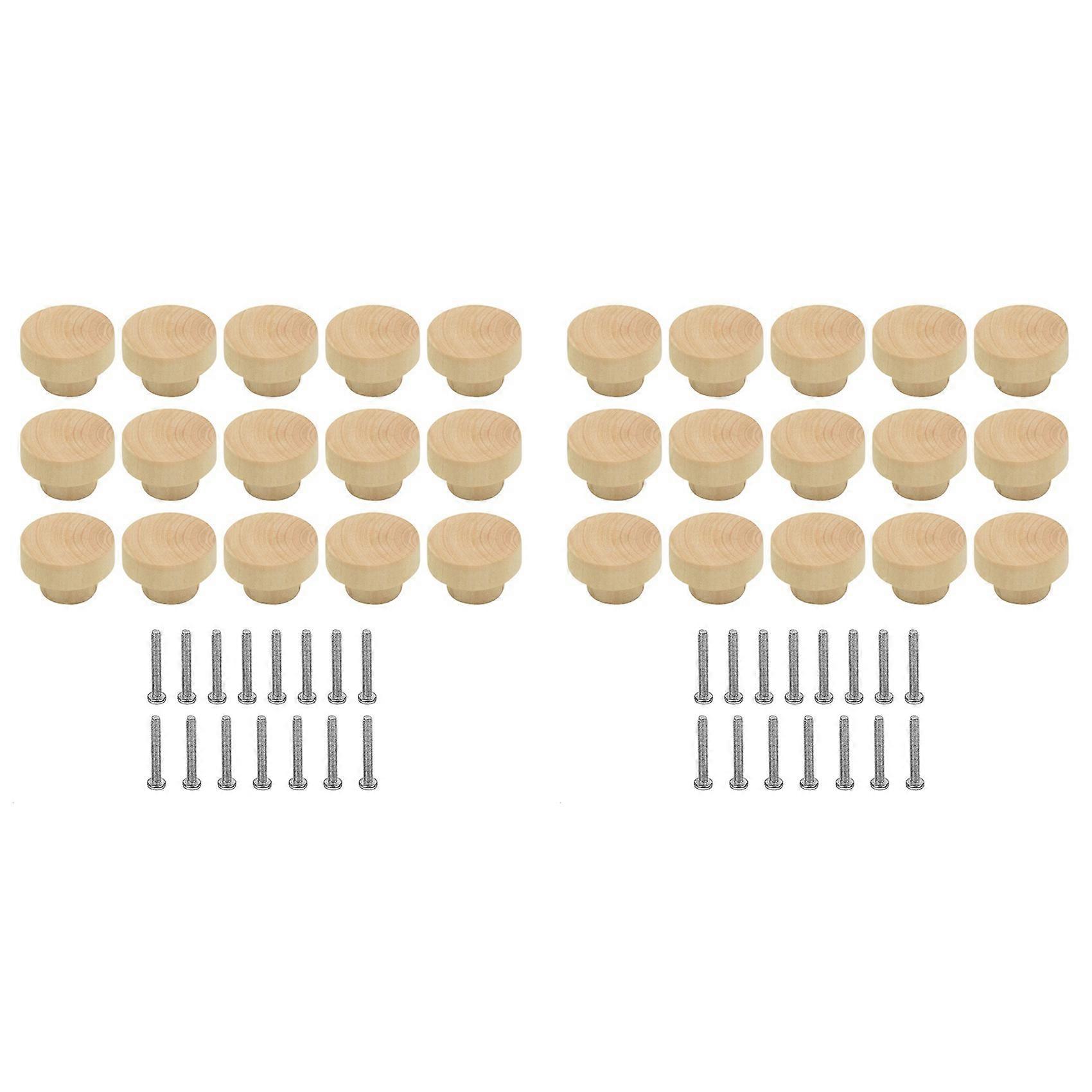 15Pcs Wooden Drawer Knobs, Furniture Knobs