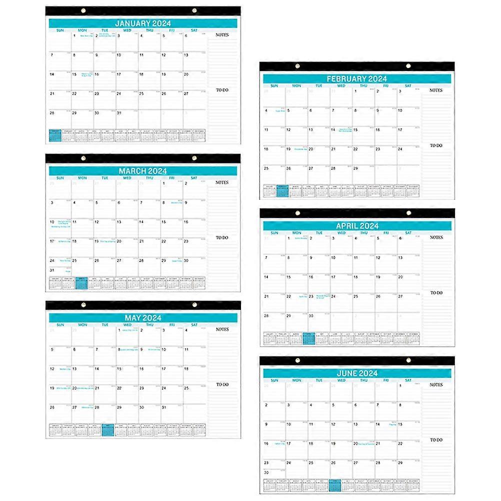 English Hanging Calendar Office Accessory Wall Hanging Countdown 43x30.5cm Blue 1Pack
