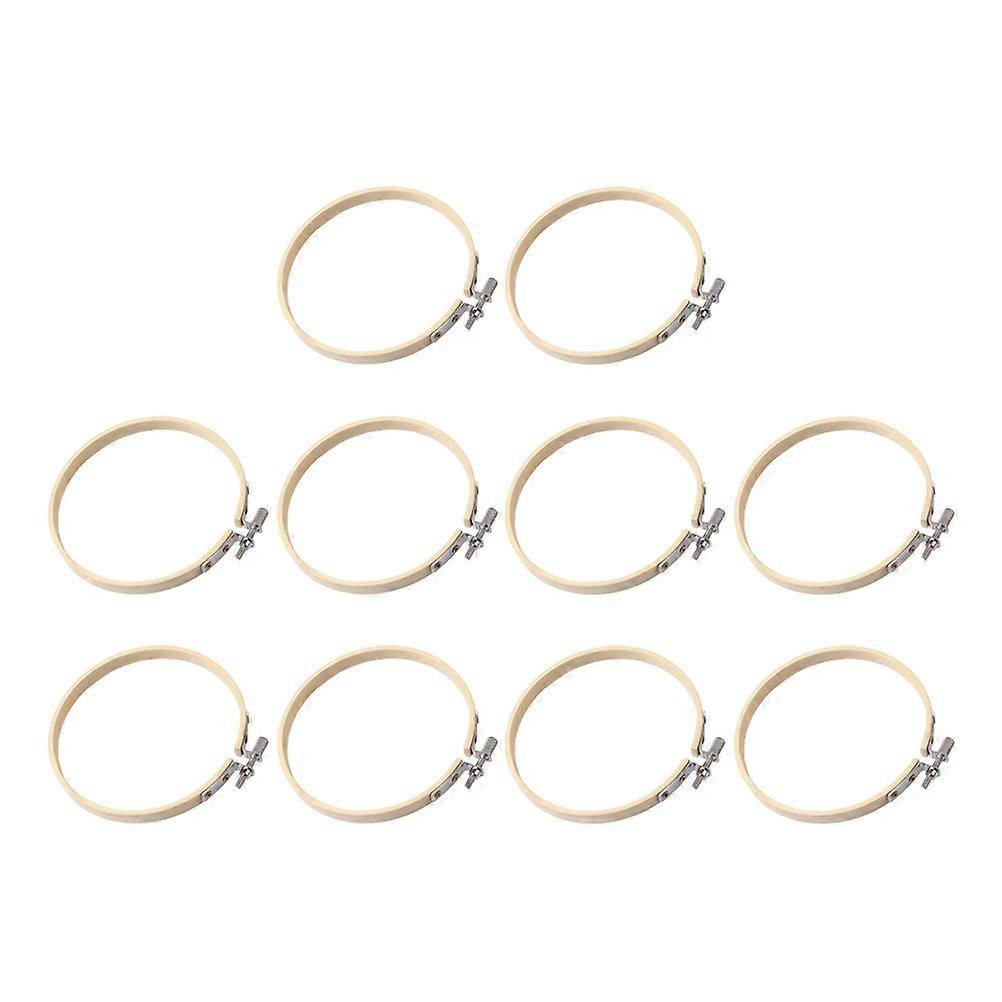 Embroidery Craft Bamboo Circle Frame Traditional Chinese Sewing Manual Tool For DIY Projects 10Set