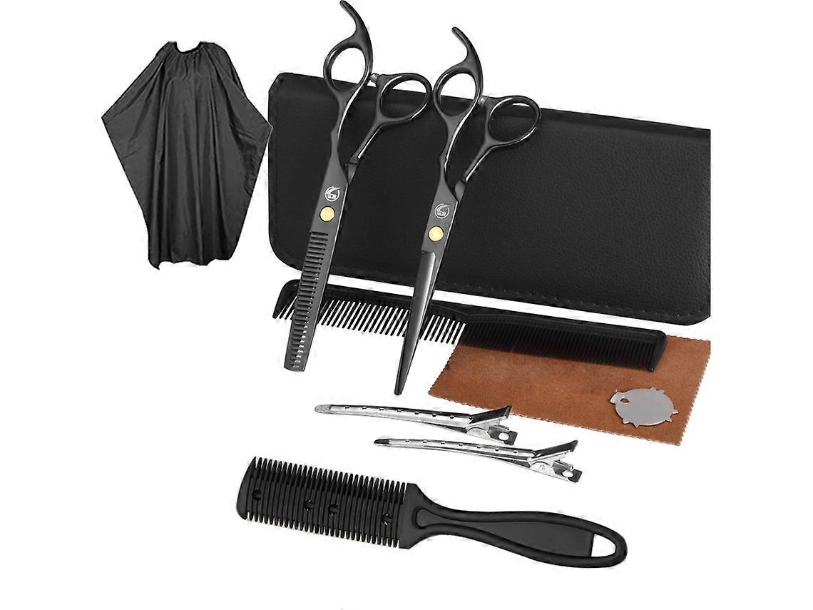 Set de coiffure avec ciseaux, peignes et pinces