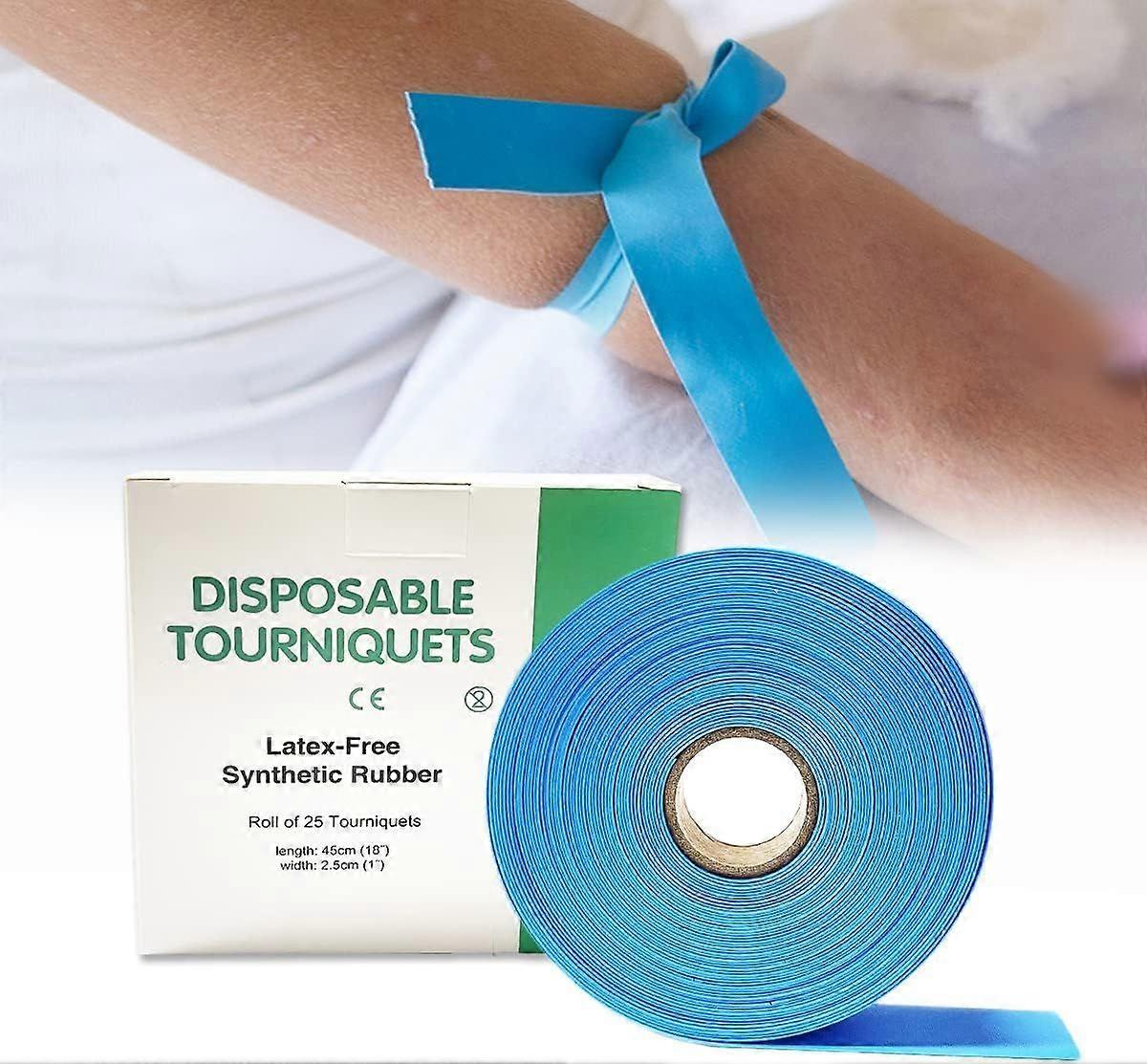 2025 Latest Model Adult Children's Disposable Tourniquet - Latex Free, 18" L x 1" W, Roll