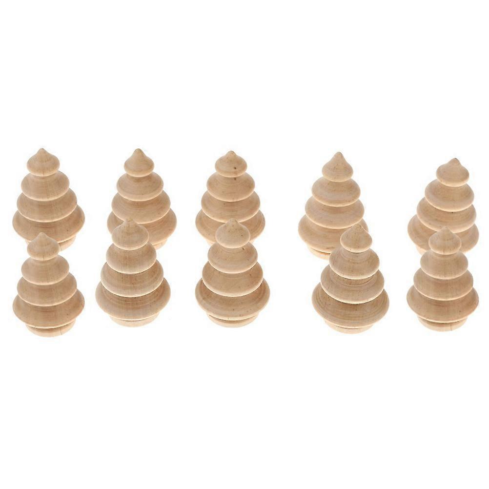 Decorations Diy Wooden Christmas Tree Peg Dolls Christmas Party Blank 2.2X1.4X1.4in 20Set