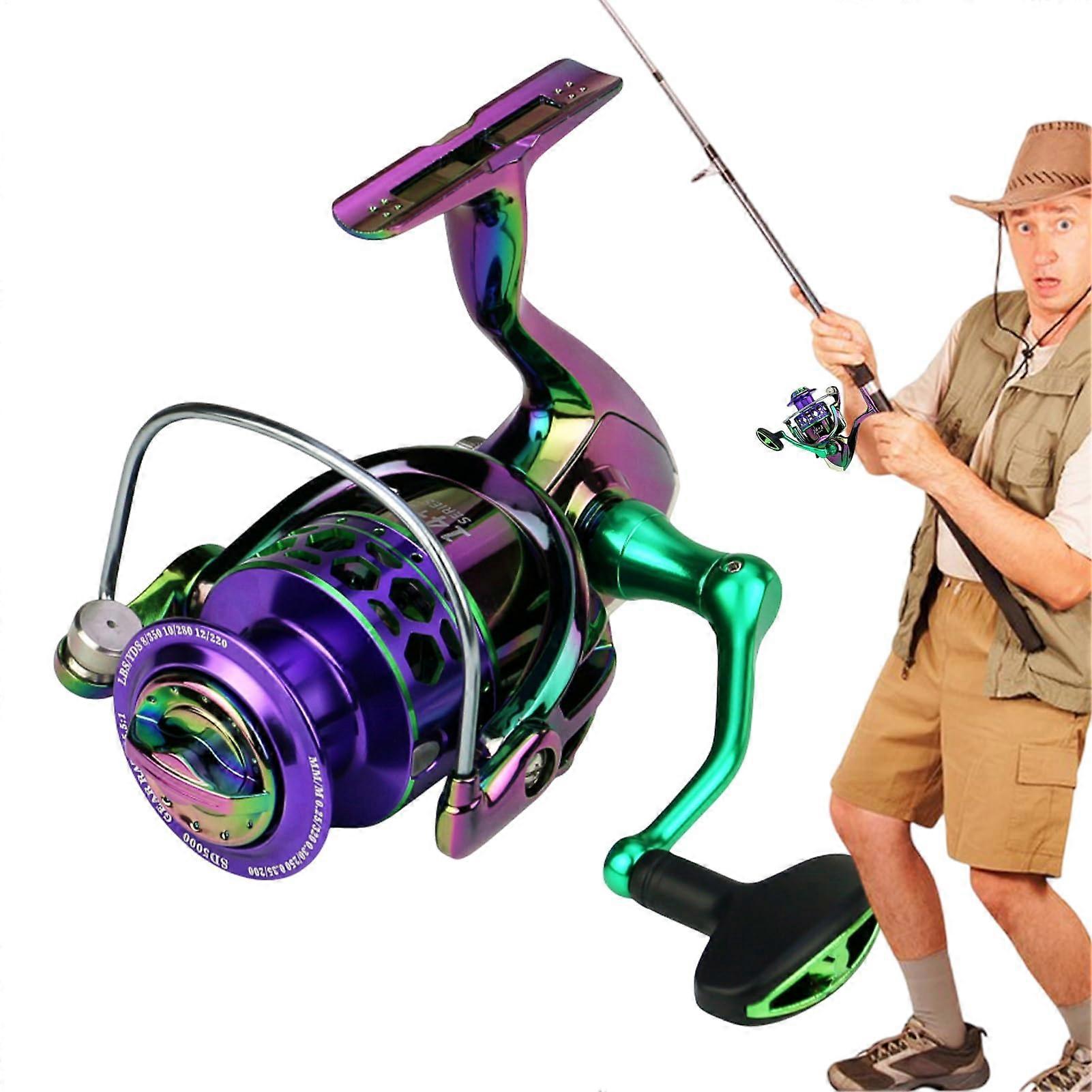 Angelrollen Spin Salzwasser Baitcaster SD2000 mit Glattem Getriebesystem für Wels Barsch und Küstenforellen
