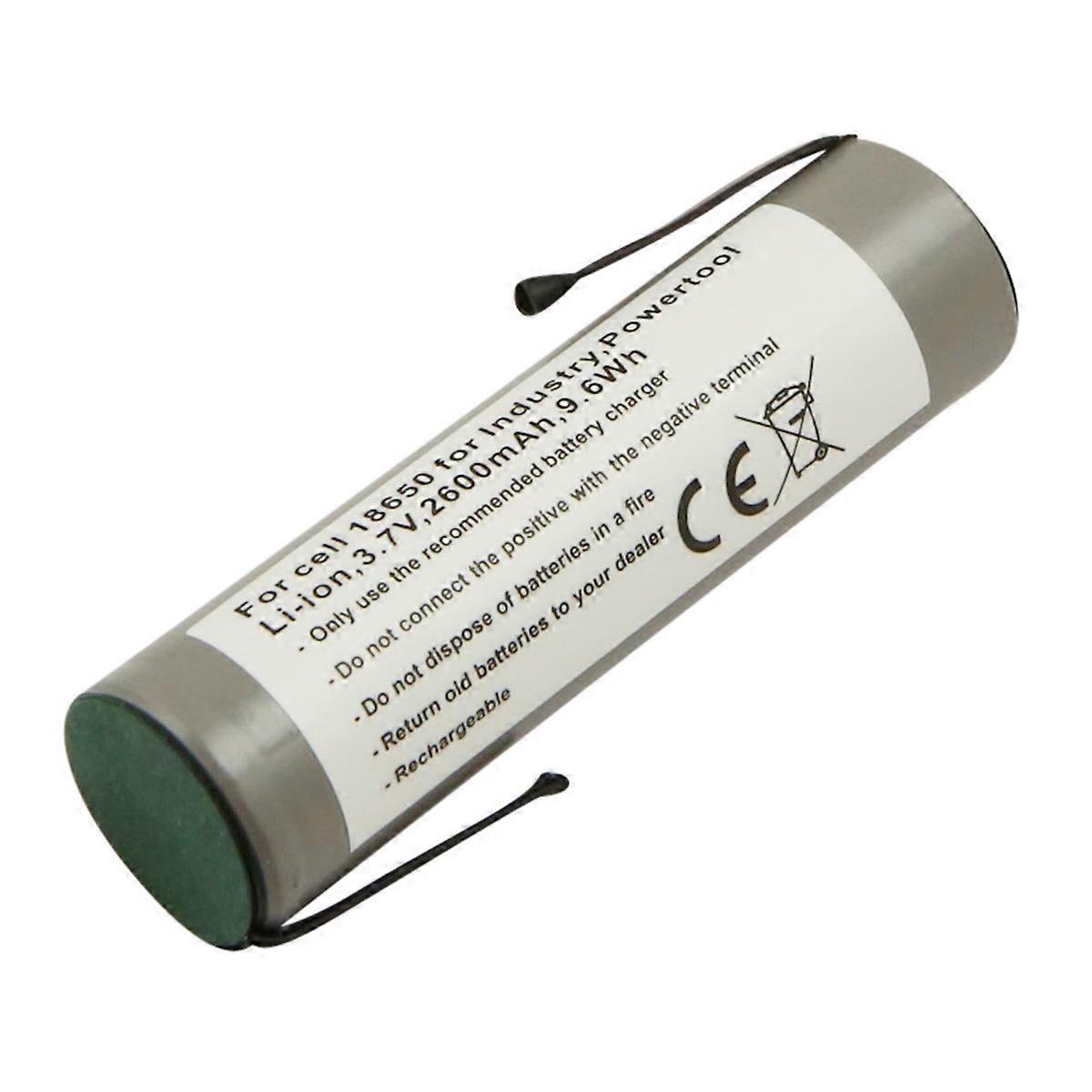 Battery for Gardena / Kärcher Li-ion 18650 3.7V 2600mAh 9.6Wh with Z Terminals, Grey