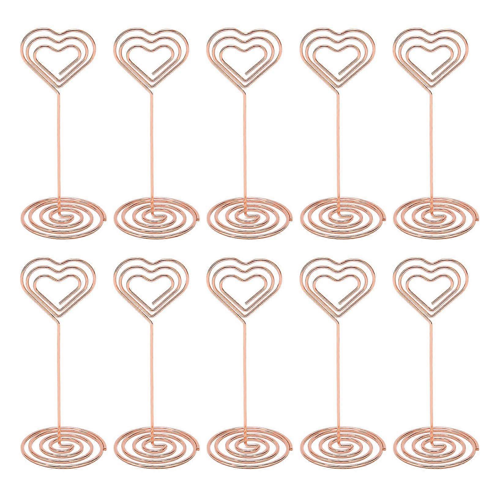 2025 Latest Model  10Pcs Table Number Stands Layered Heart Style Stable Base
