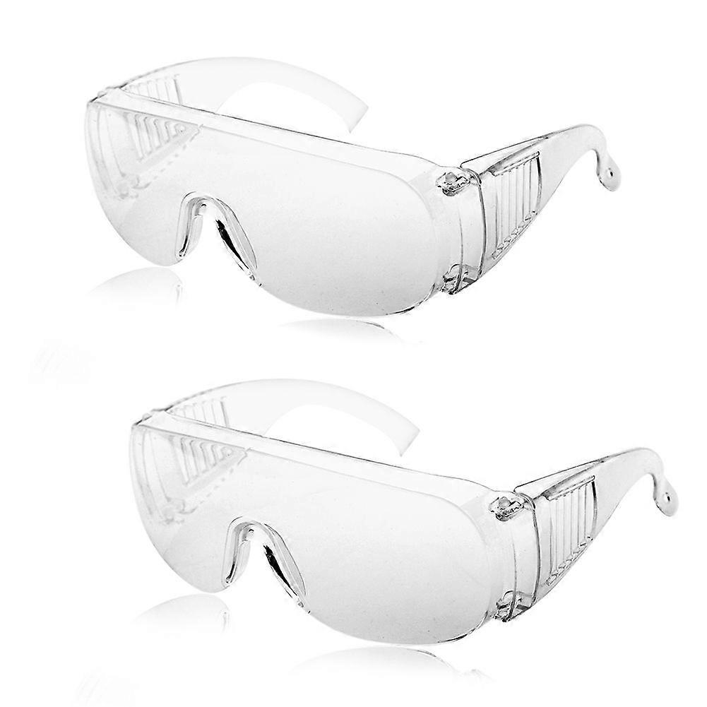 2025 Latest Model  2pcs Plastic Safety Glasses Full Frame Eyes Protective