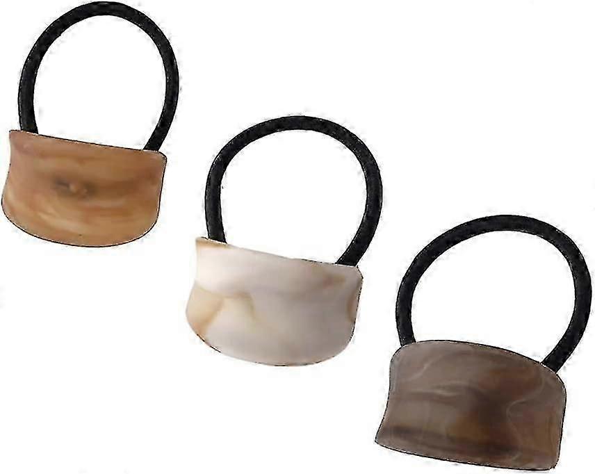 3 szt Akrylowy mankiet Opaski do włosów Gumki Uchwyty na kucyk Opaski do włosów Liny dla kobiet Dziewczęta Owalne