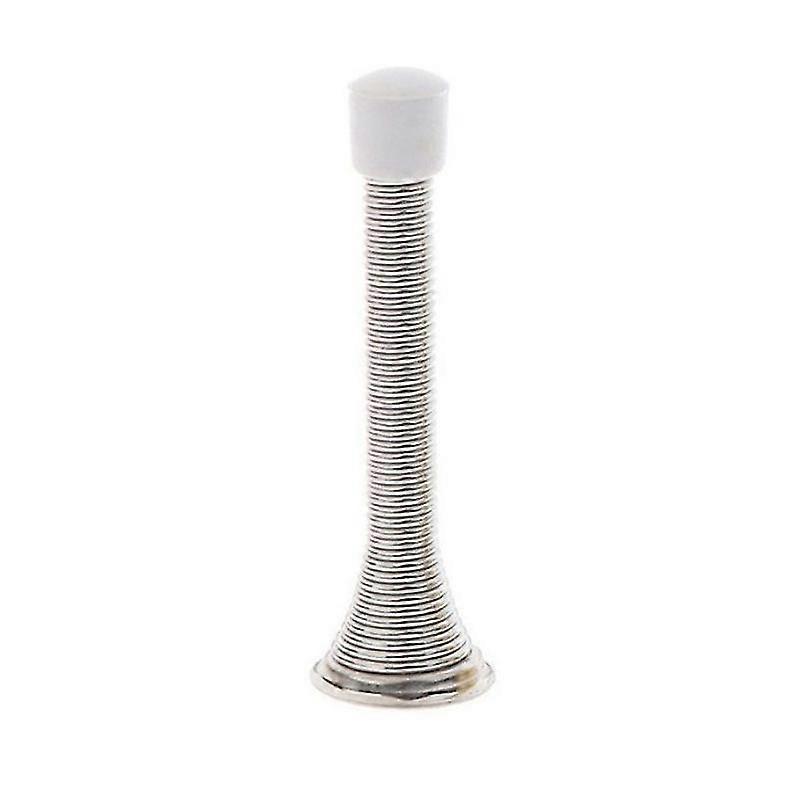 Door Spring Stopper, Sturdy and Durable Skirting Board Spring Stop Not Easy to Deform(4pcs, silver) hwy