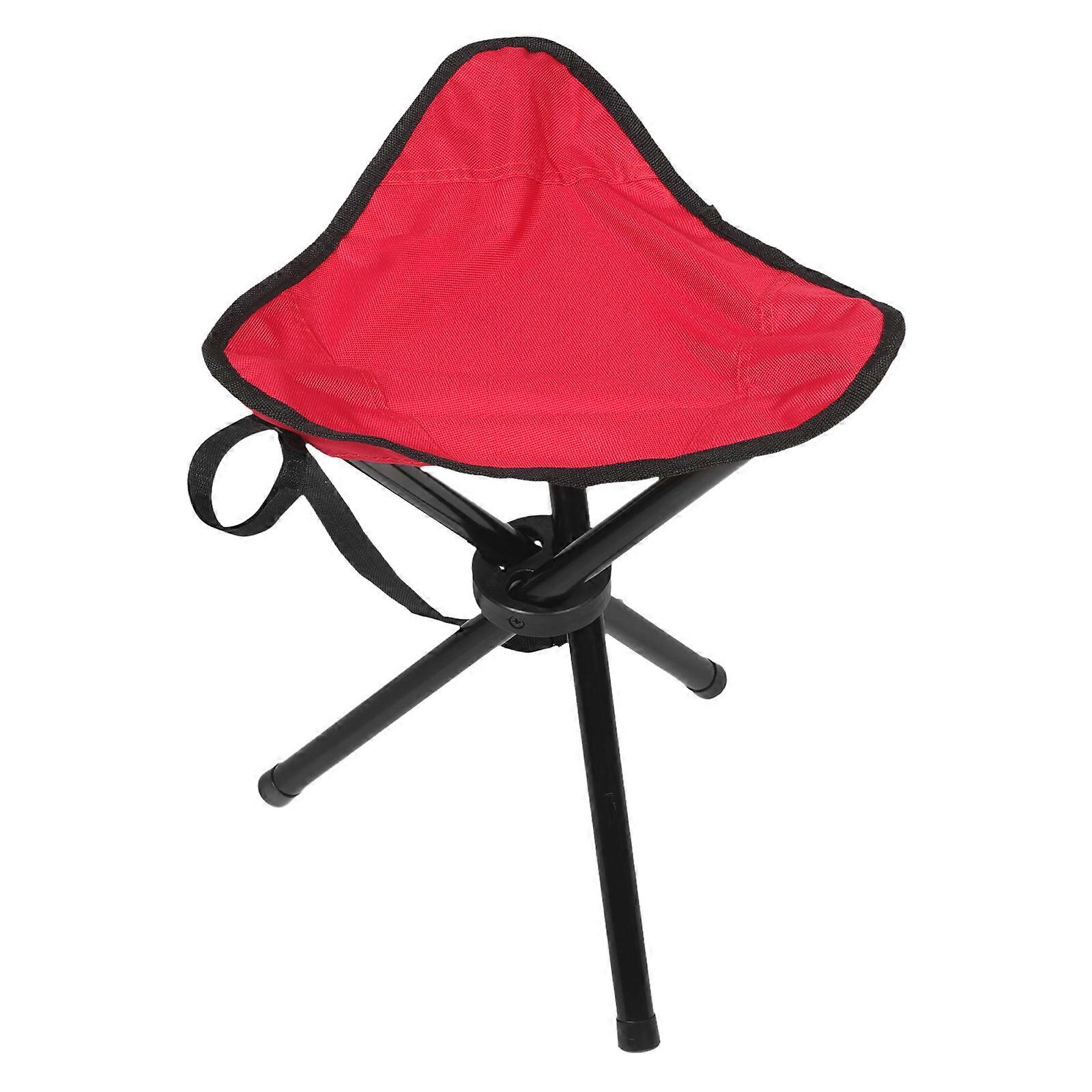Lightweight Folding Stool for Outdoor Activities Portable Seat Red 40.00X30.00X30.00CM Comfortable Seating Easy Operation 1Pack