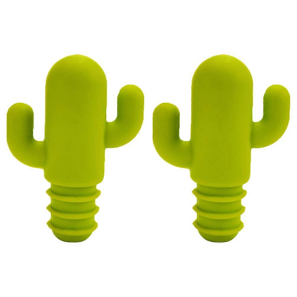 Reusable Silicone Caps Cactus Shaped Leak-Proof Plugs 2Pcs