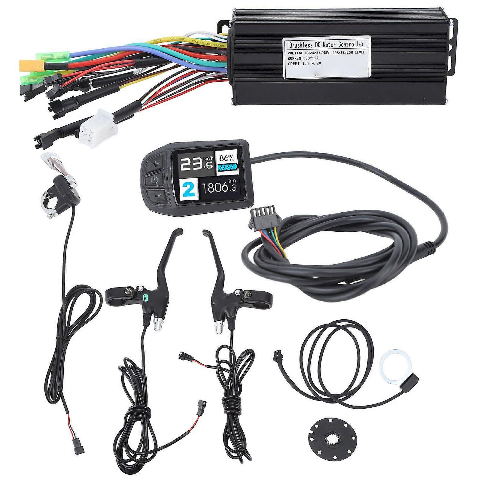 Lithium Battery Conversion Kit 30A 3 Mode Controller UKC3 Display 108 2 Thumb Throttle F 8C Power Assist Sensor Five Star Power Off Brakes YMQX)