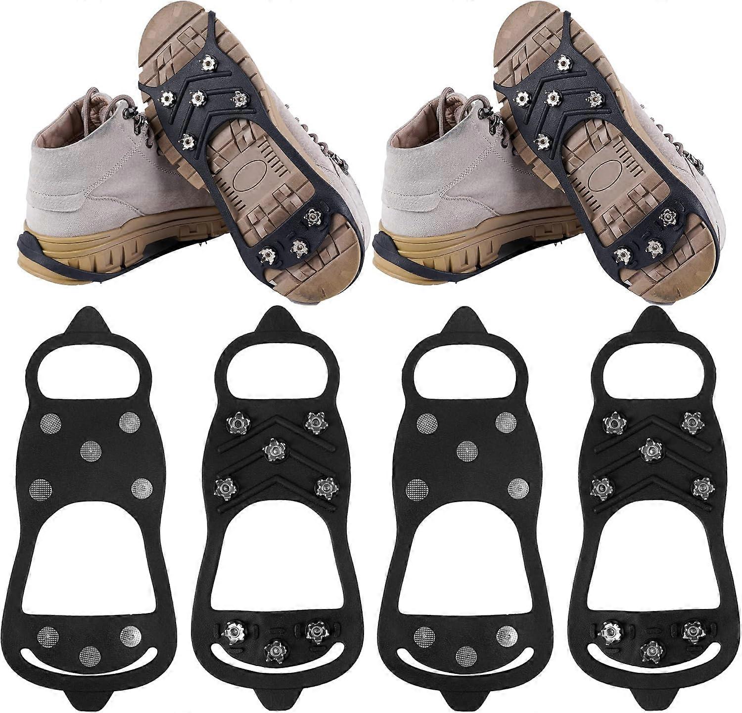 2 pairs of anti-slip grip spikes for traction on ice