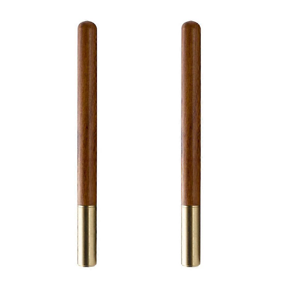 Ink Pens For Writing Sign Pens Practical present Business Accessory Cylindrical Brass Black Replaceable 2Pcs