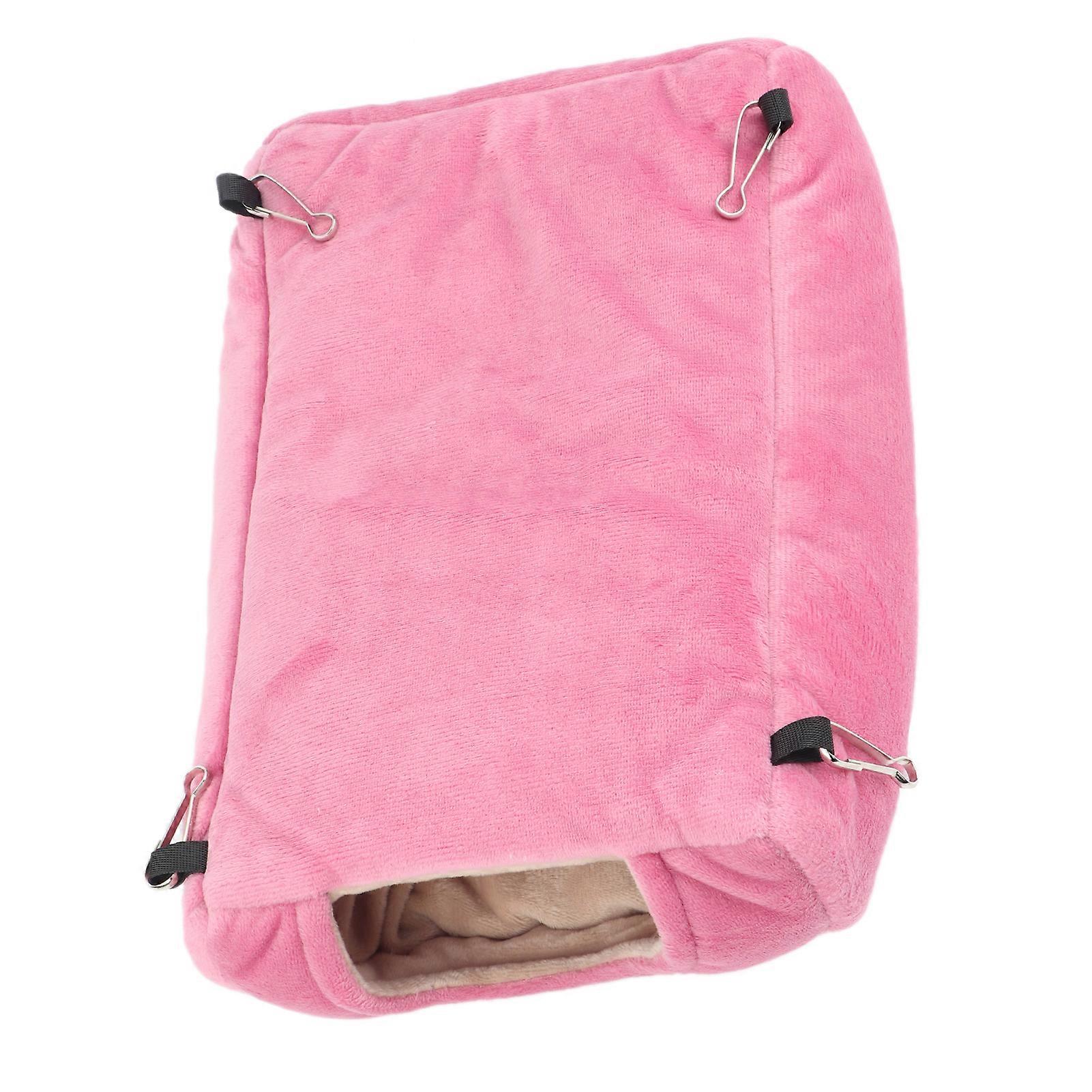 Windproof Warm Parrot Nest Plush Hammock Hanging Swing Bed Cave for Pet Bird (S)