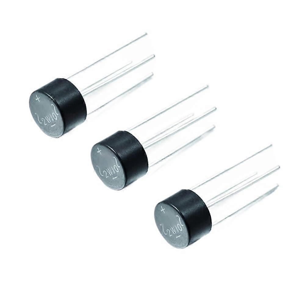 20pcs 2W10 Diode Bridge Rectifier, 2A 1000V Single Phase Full Wave Through Hole Rectifier, Axial Silicon Diode