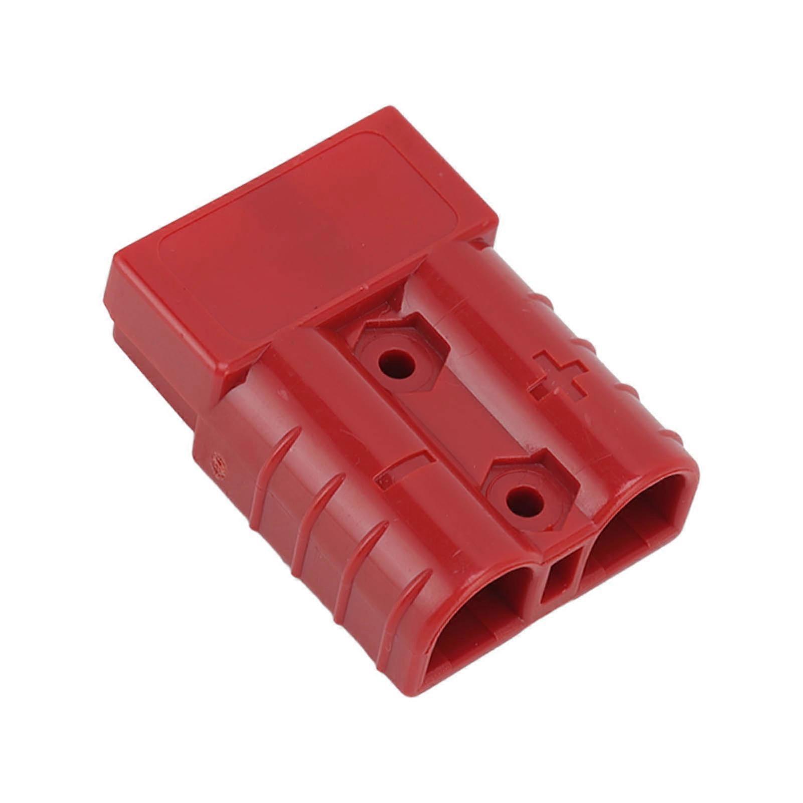 50A 600V Connector Double Pole High Current Power Supply Plug Connector for Solar Panel Dual Battery System Red