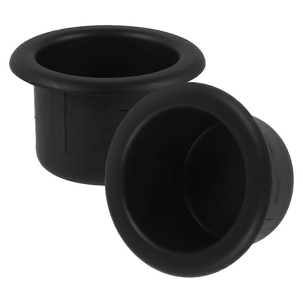 2PCS Cup Holder Insert Recliner Handles Replacement ABS Drink Can Holder for RV Boat Sofa Couch Recliner Truck Car Table Black