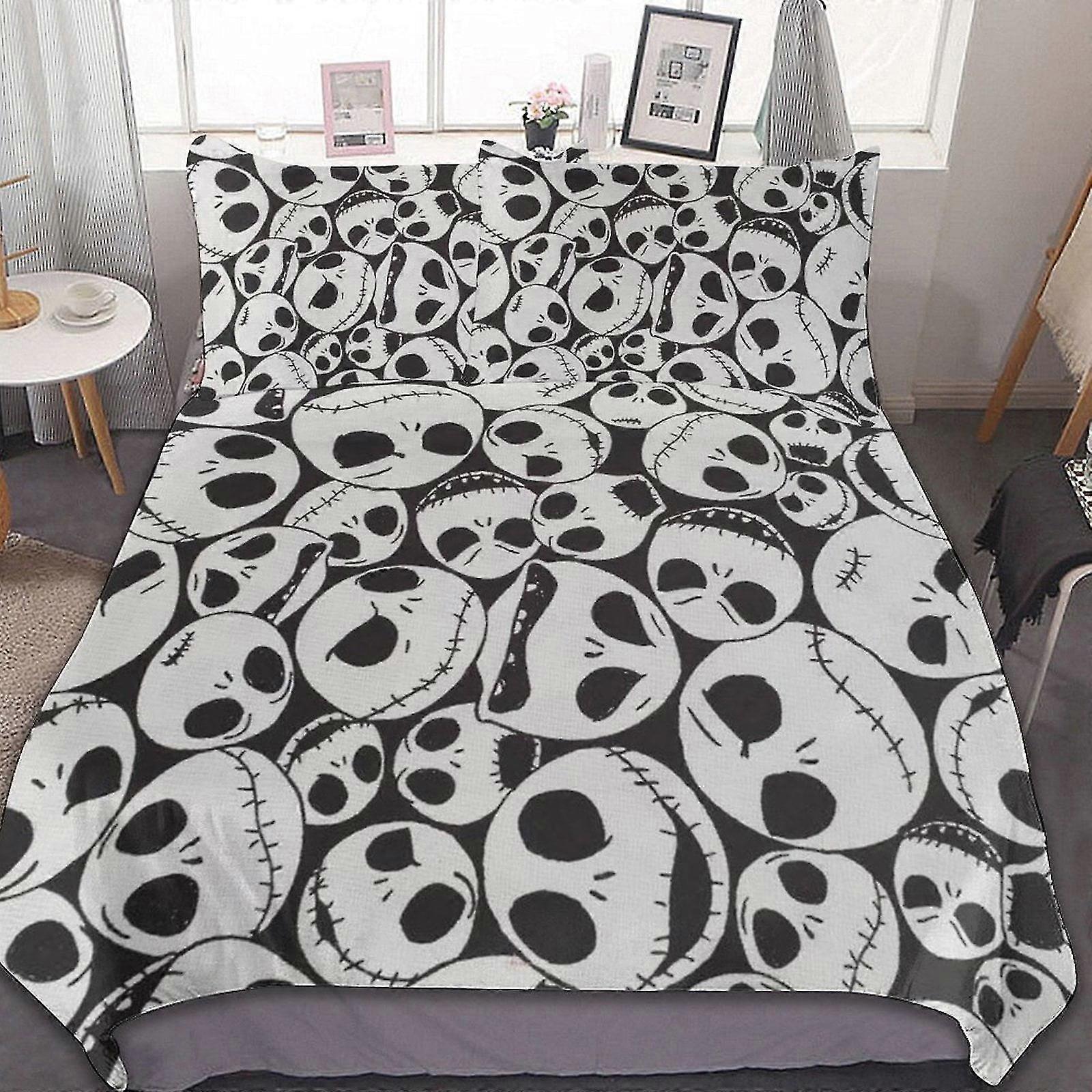 Set di lenzuola da 3 pezzi ispirato a un copripiumino traspirante classico per le vacanze con 2 morbidi copricuscini Shams Set di biancheria da letto per tutte le stagioni