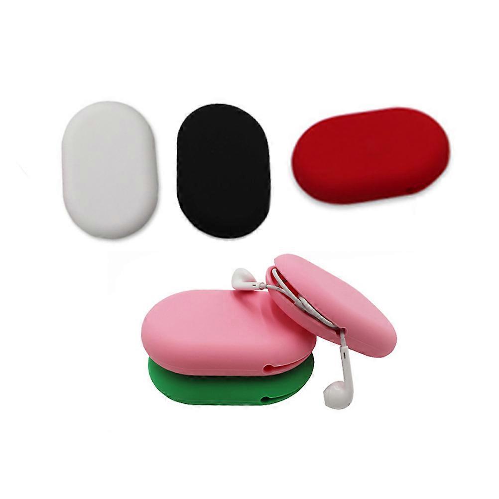 1 Pc Silicone Earbud Case Portable Earphone Storage Bag U Disk Data Cable Storage Bag Universal Carrying Punch Case for Cables Flash Drive and More