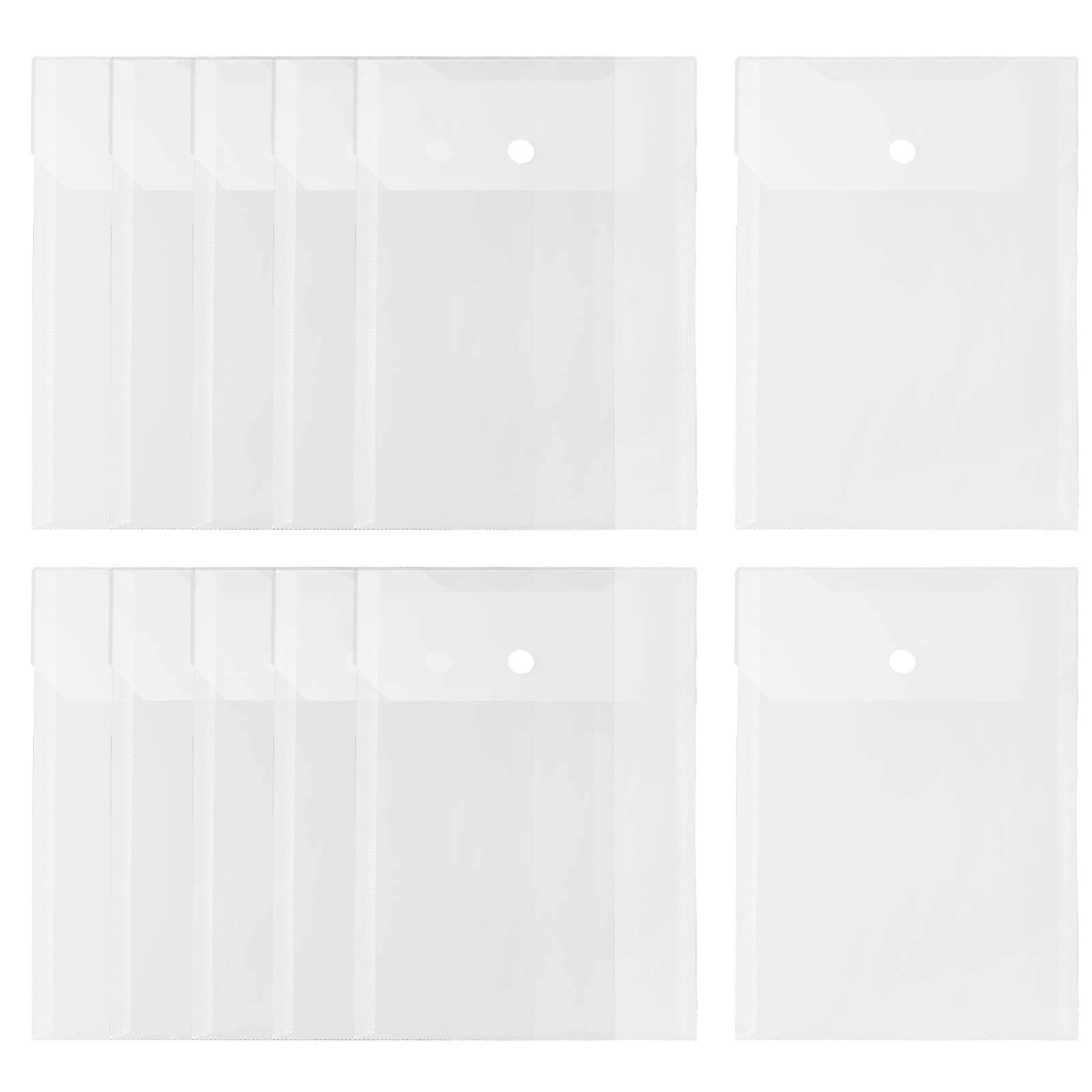 Document A5 File Folder for Storage 12Pcs Business File Wallet PVC White