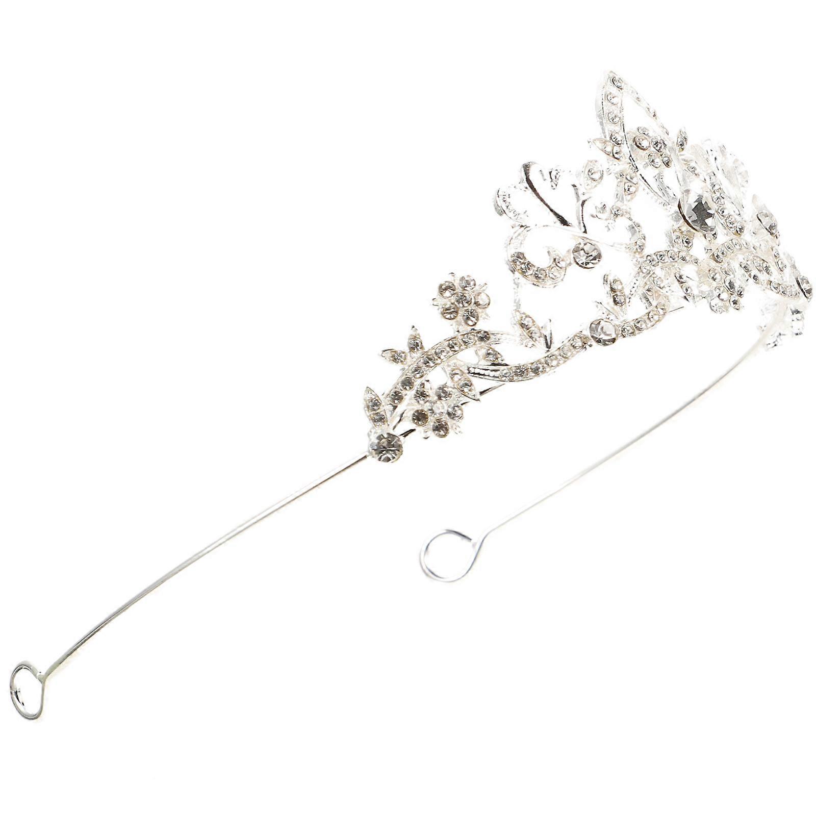 Here's a refined and compelling product description for your **Bridal Rhinestone Crown Tiara Headband**:
✨ **Elegant Bridal Rhinestone Crown