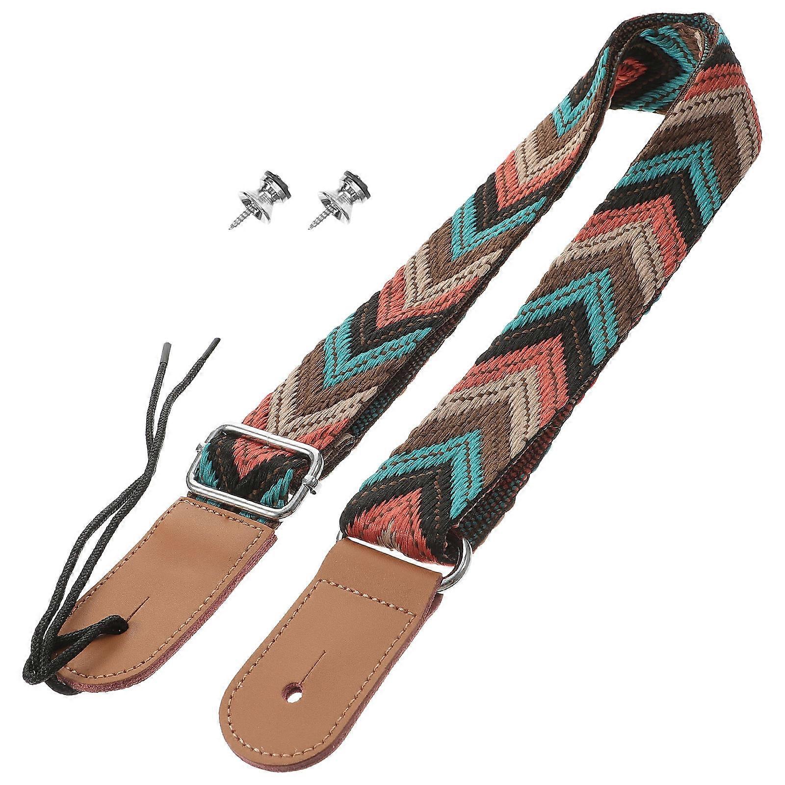 Adjustable Ukulele Strap with Double Hooks and Durable Stitching for Comfortable Shoulder Support, Universal Fit for All Ukuleles